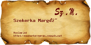Szekerka Margó névjegykártya